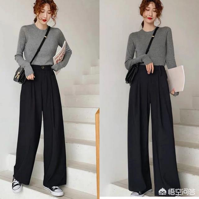 女装宽松毛衣
:宽松裤配搭什么上衣好看？