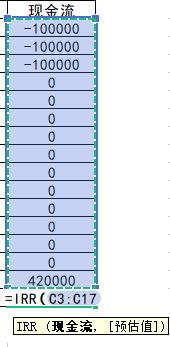 内部收益率计算公式
:如何通俗地理解内部收益率（IRR）？