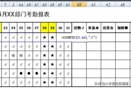 考勤表格
:如果用excel制作实用的考勤报表？