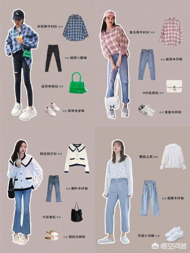 春季服饰搭配
:女生春季服装有哪些搭配？