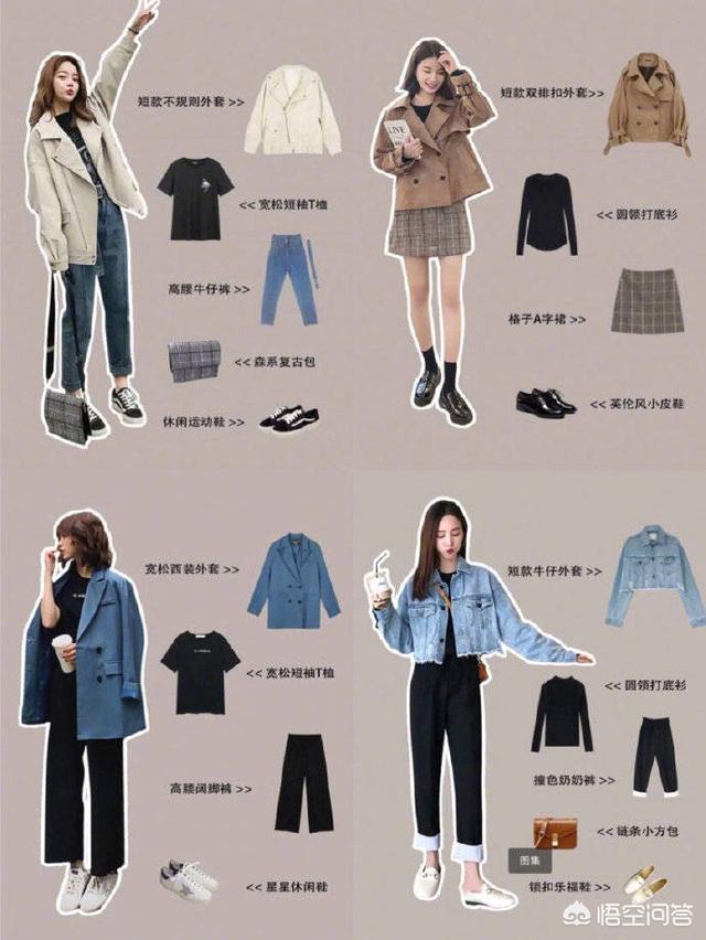 春季服饰搭配
:女生春季服装有哪些搭配？