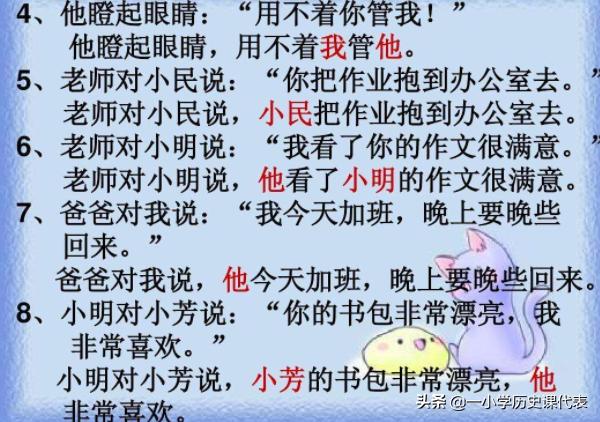 转述句
:直述句改为转述句？