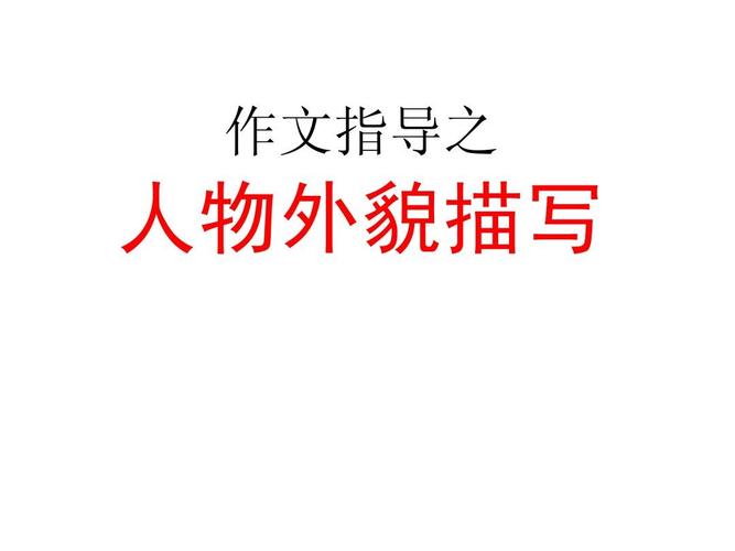 人的外貌描写作文