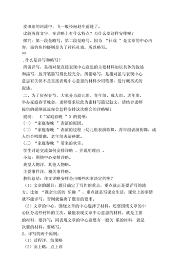 详略得当是写作手法吗