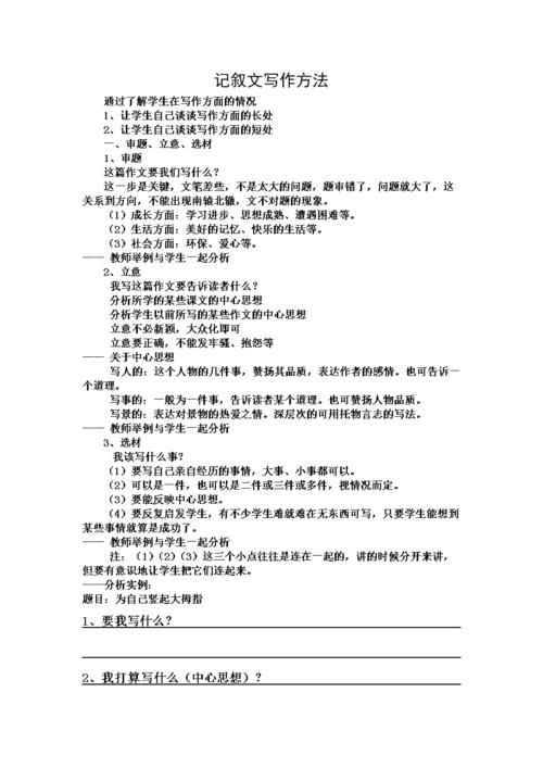 写作方法有什么