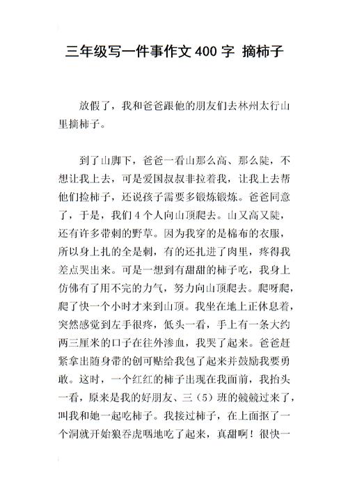 写作文400字