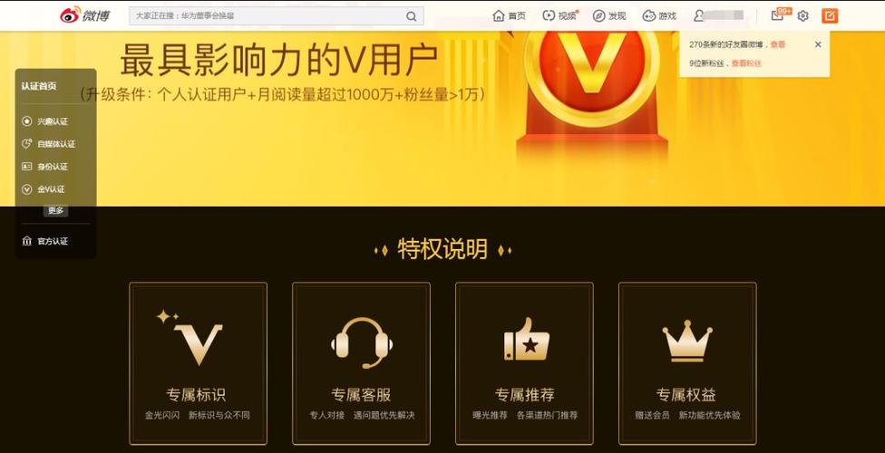 微博黄v有什么好处啊