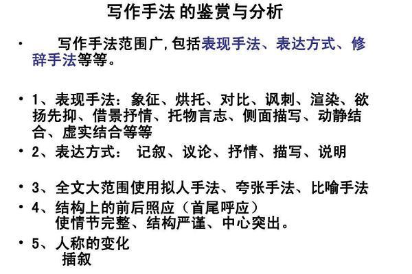 写作手法和表现手法的区别